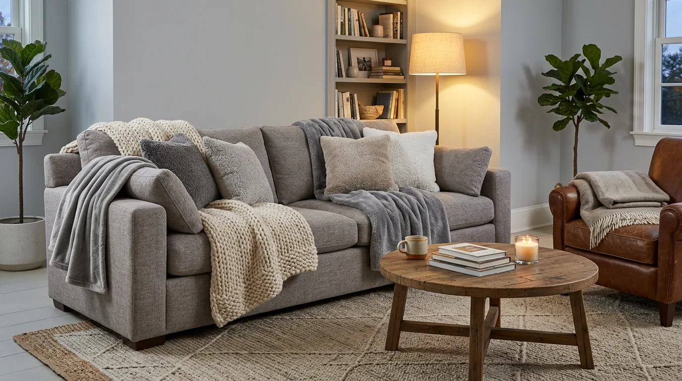 Add velvet or boucle for rich texture